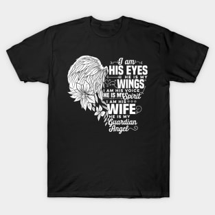 My Husband Is My Guardian Angel Widowed  Memorial Day T-Shirt